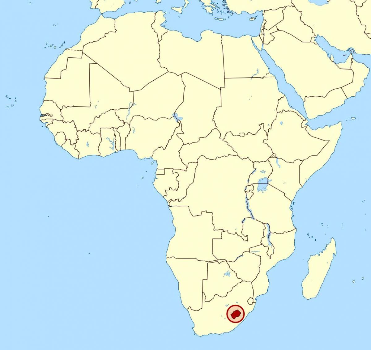 ਨਕਸ਼ਾ ਦੇ Lesotho ' ਤੇ ਨਕਸ਼ਾ ਅਫਰੀਕਾ ਦੀ