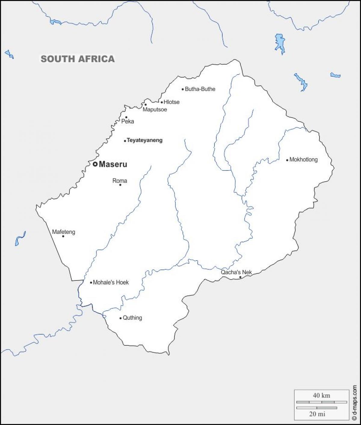 ਨਕਸ਼ਾ ਦੇ maputsoe Lesotho